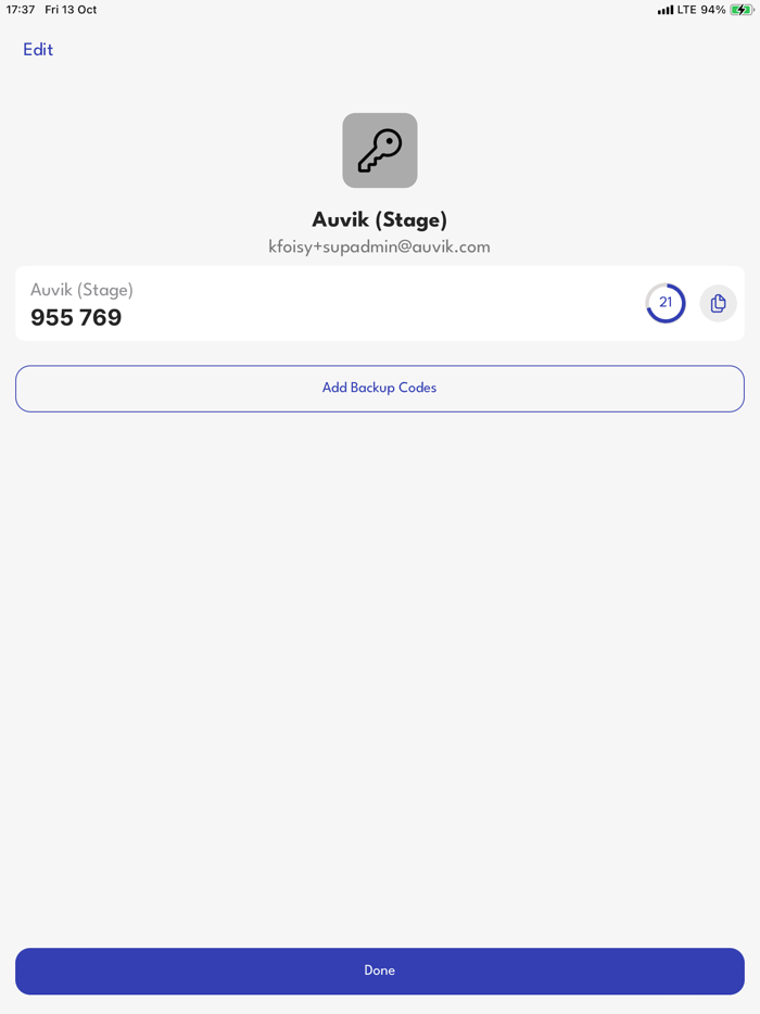 Account Authentication App
