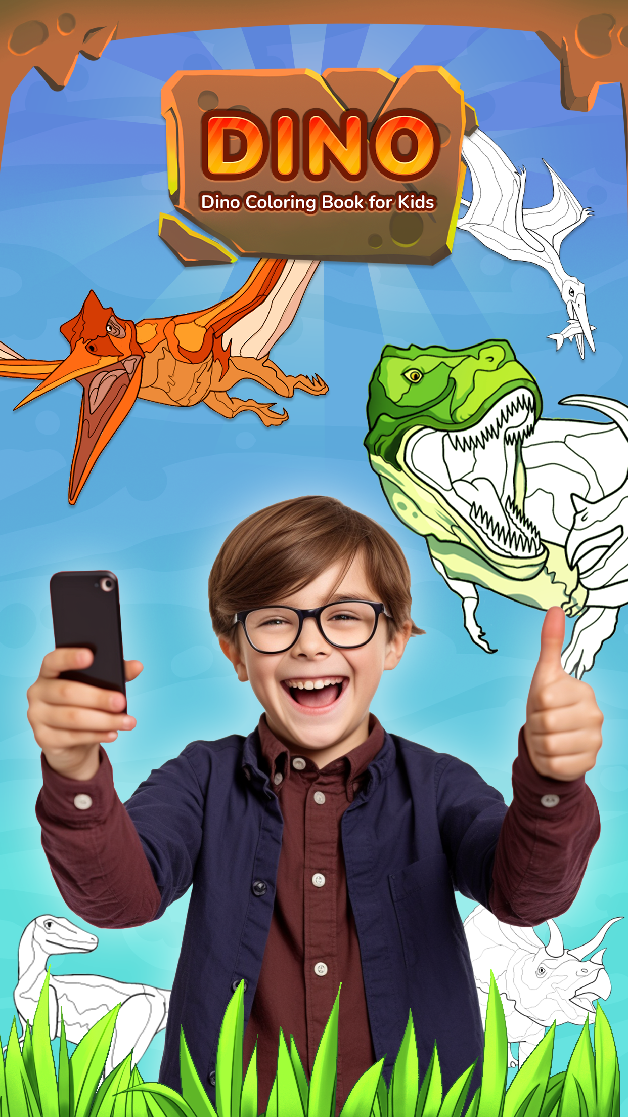 Dino Coloring Game for Kids