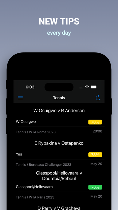 Fresh Tennis Tips Screenshot
