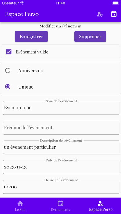 Agenda Notification Screenshot