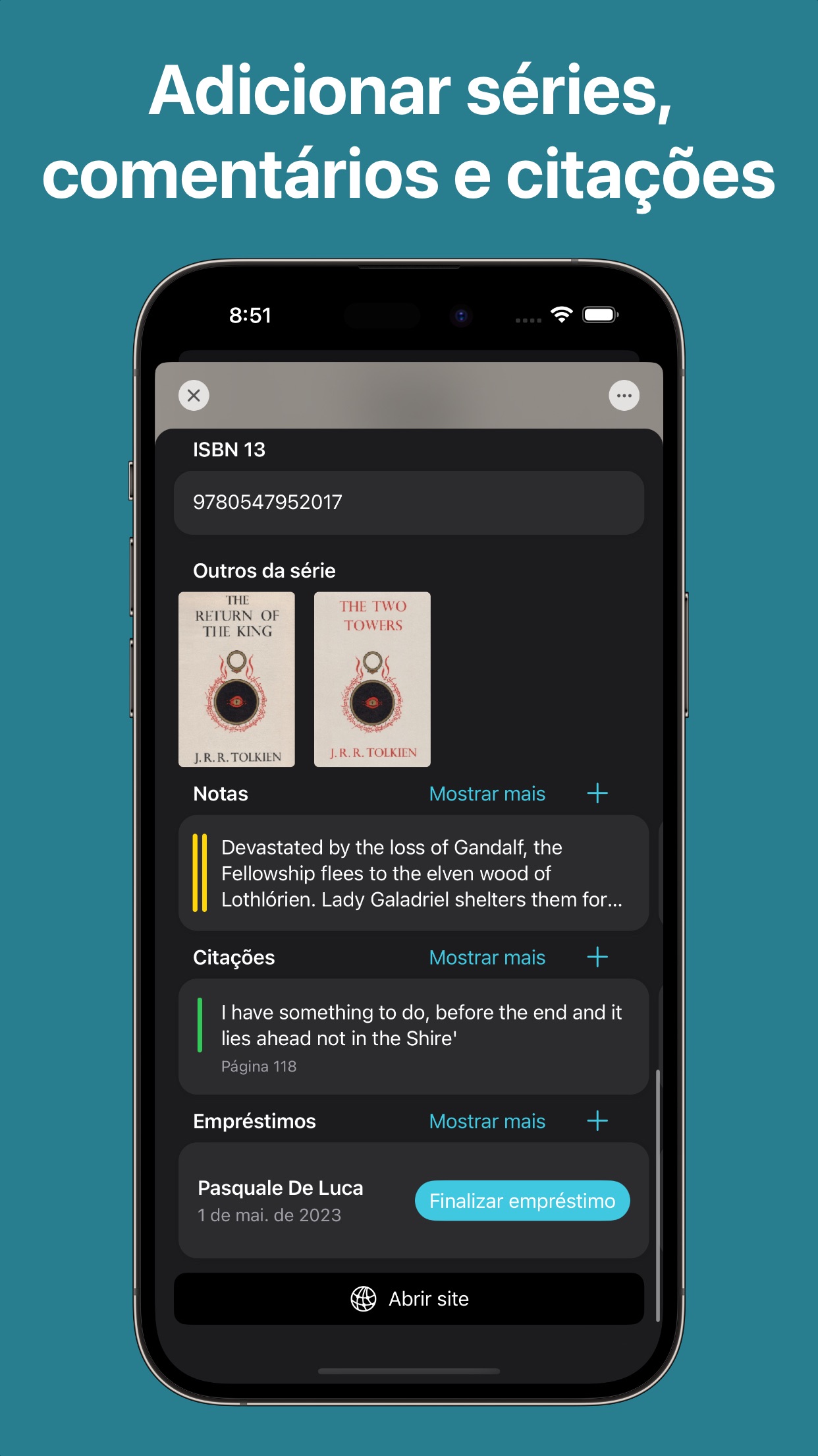 Screenshot do app Book Tracker: reading goal