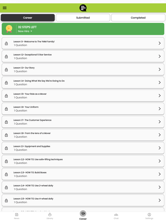 You Move Me App iPad screenshot 3 - Business app
