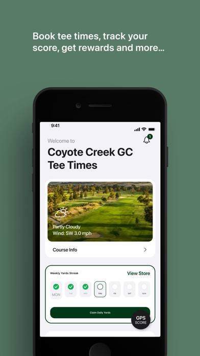 Coyote Creek GC Tee Times Screenshot