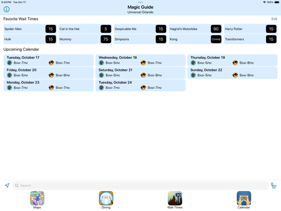 Screenshot #1 for Magic Guide: Universal Orlando
