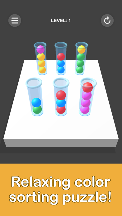 ボールを並べ替える - カラーパズルのおすすめ画像1