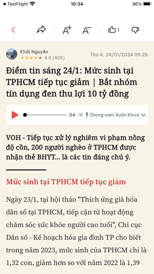 #7. VOH Radio Online (iOS) Podle: THE VOICE OF HO CHI MINH CITY PEOPLE