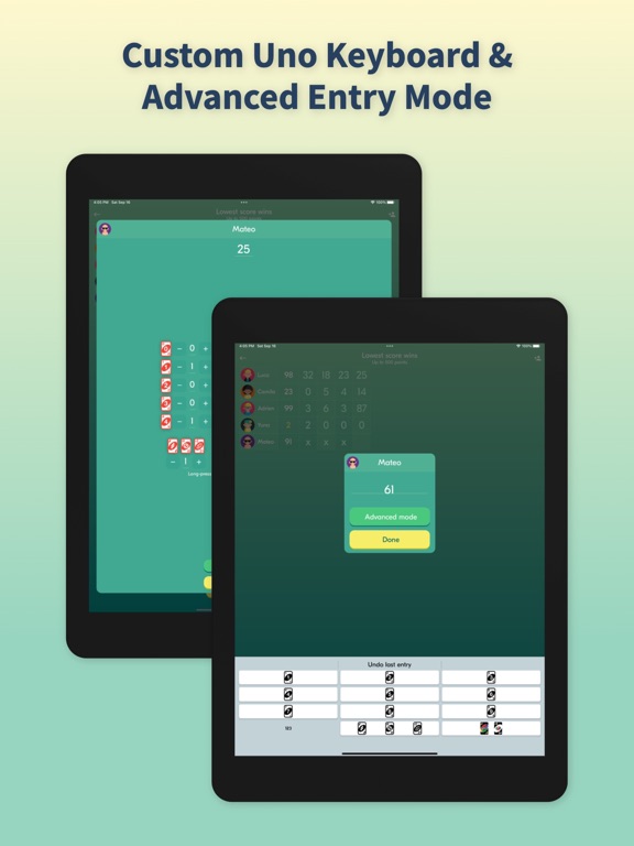 Uno Score Keeper iPad screenshot 3 - Entertainment app