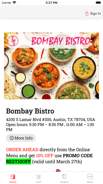 Bombay Bistro Screenshot
