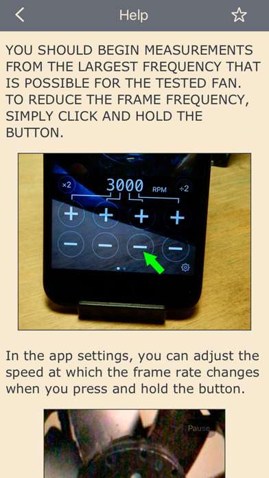 Video tachometer Screenshot