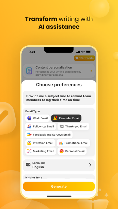Kun AI: Email & Social Content Screenshot