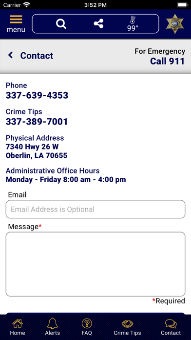 Allen Parish Louisiana Sheriff Screenshot