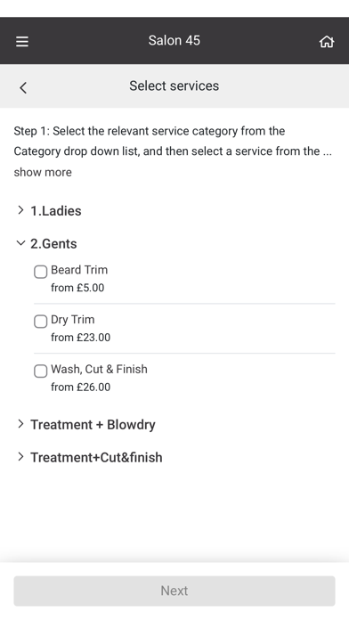Salon 45 Hair Lounge Screenshot
