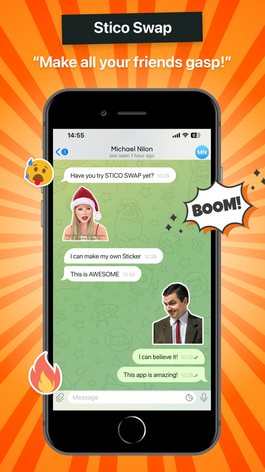 #1. Stico - Ai Face Swap Sticker (iOS) 由: Trang Phung Dieu
