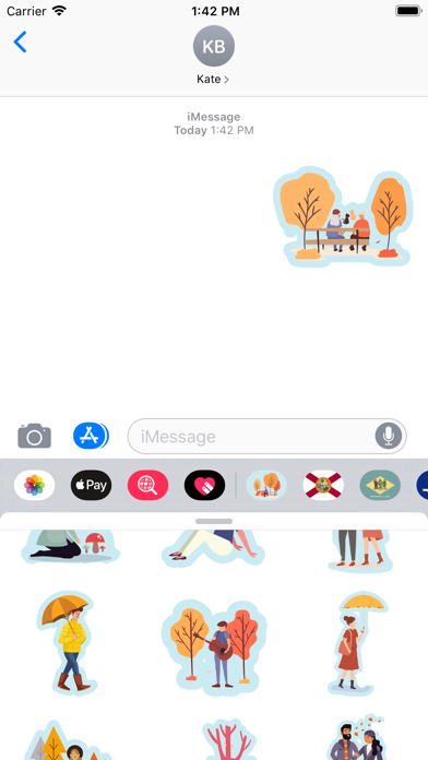 Screenshot #3 pour Autumn emoji & Fall Stickers