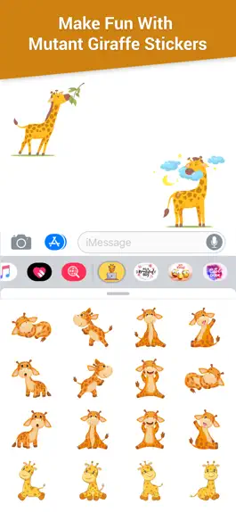 Game screenshot Mutant Giraffes Animated Emoji apk