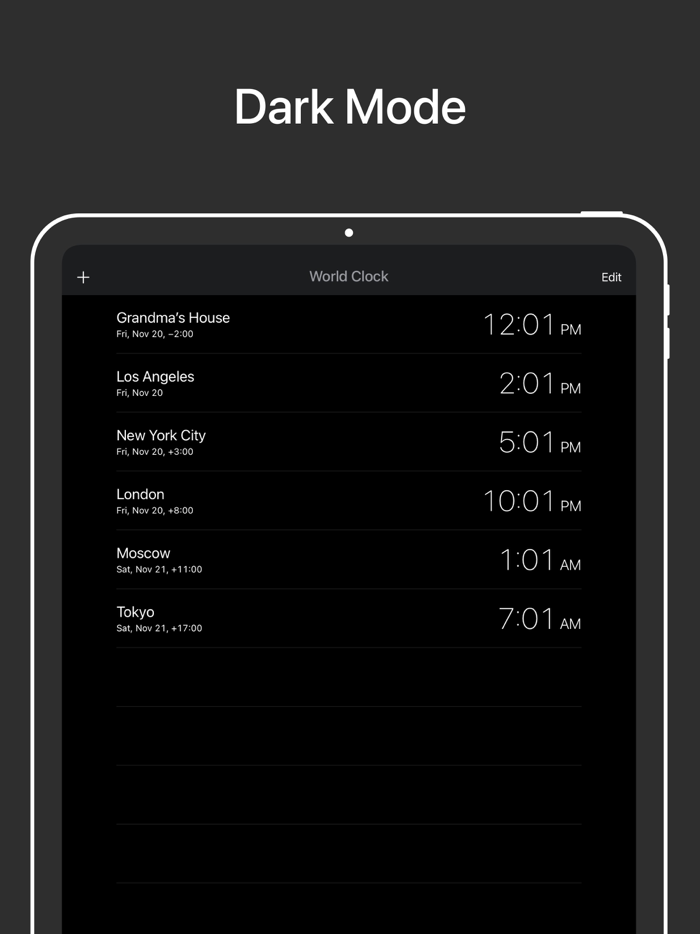 World Clock Time Zone Widgets