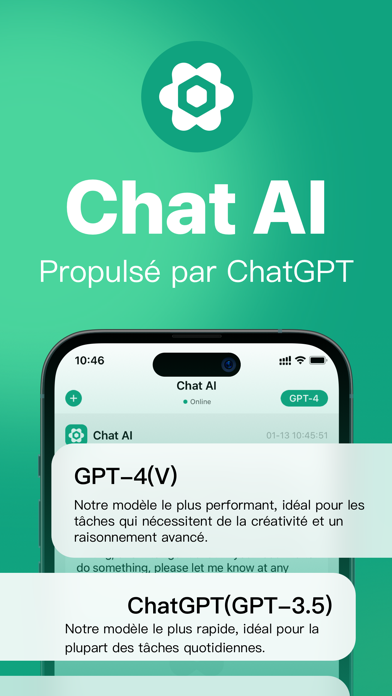 Screenshot #1 pour ChatAI - Chat et écriture IA