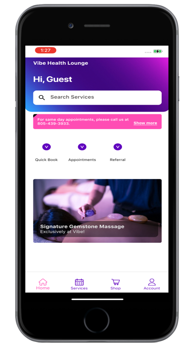Vibe Health Lounge Screenshot