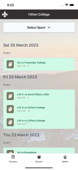 Game screenshot Hilton College Sports hack
