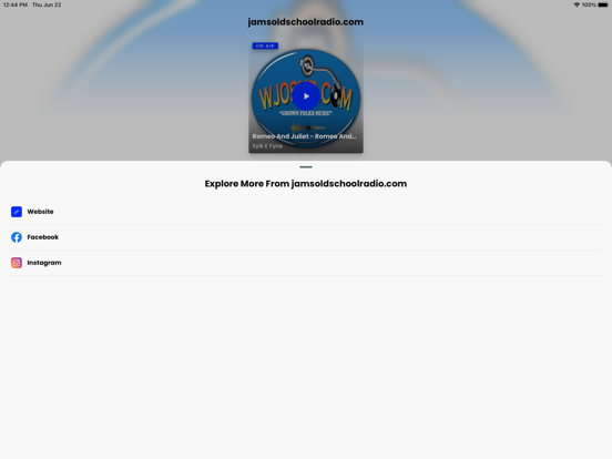 jamsoldschoolradio.com iPad screenshot 3 - Music app