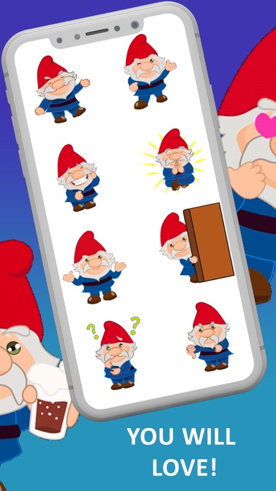 Hysterical Happy Gnome Emojis Screenshot