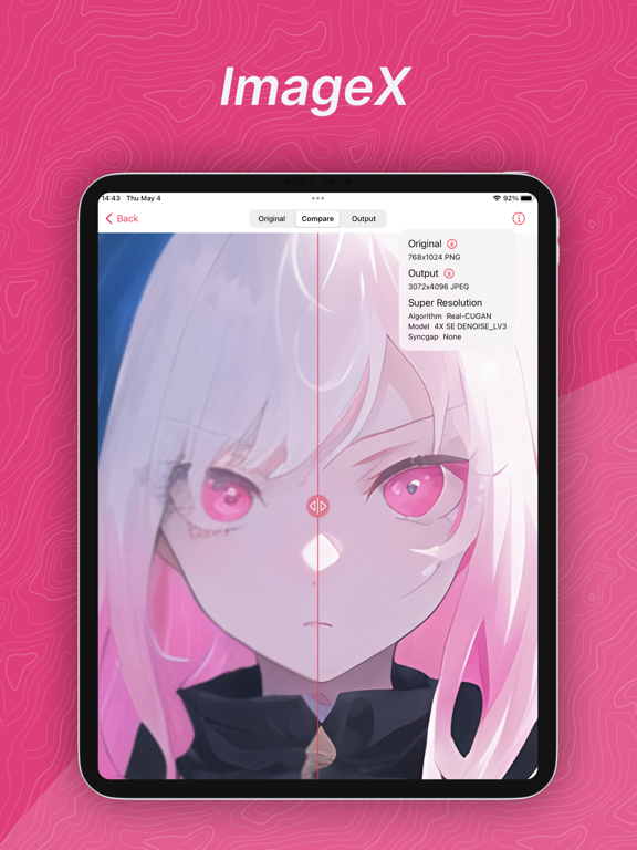 ImageX - AI Photo Enhancer iPad screenshot 1 - Graphics & Design app