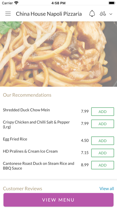 China House Napoli Pizzaria. Screenshot