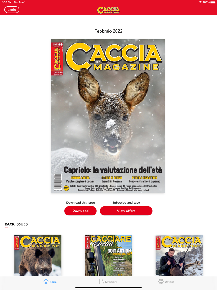 RIVISTA CACCIARE A PALLA