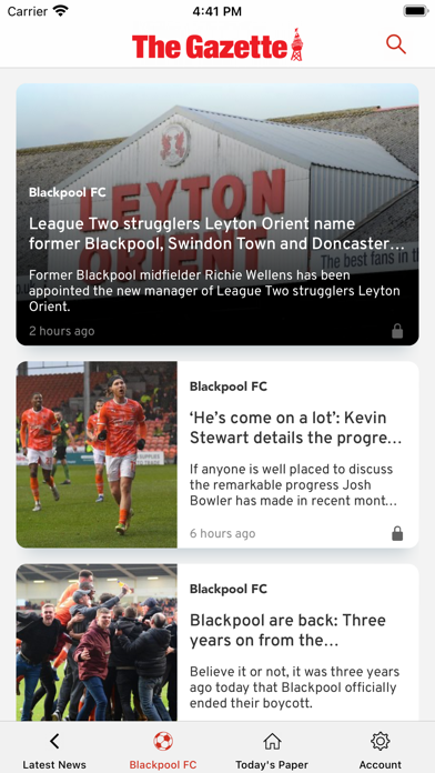 The Blackpool Gazette Screenshot