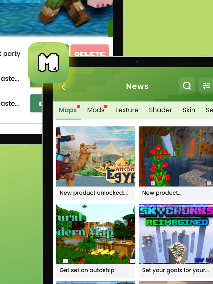 Skins Maps Mods for Minecraft