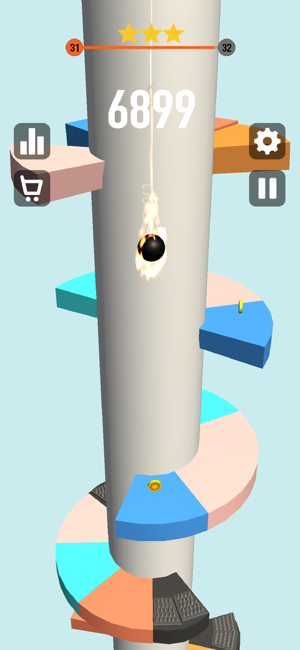 Captura de pantalla de Helix Jumper Spiral Ball Games