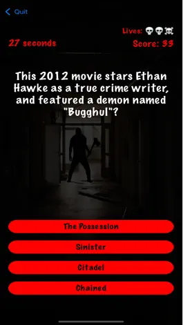 Game screenshot Horror Movie Trivia hack