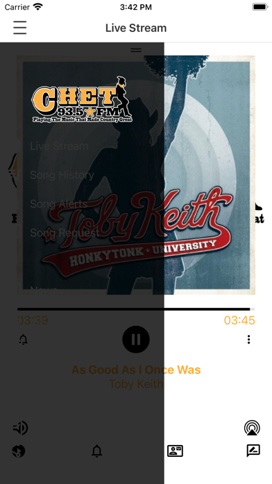 93.5 Chet FM. Screenshot
