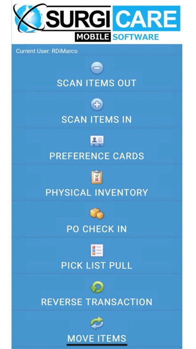 SurgiCare Inventory Screenshot