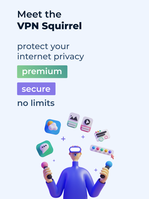 VPN Squirrel VPN Master Proxy iPad screenshot 1 - Productivity app