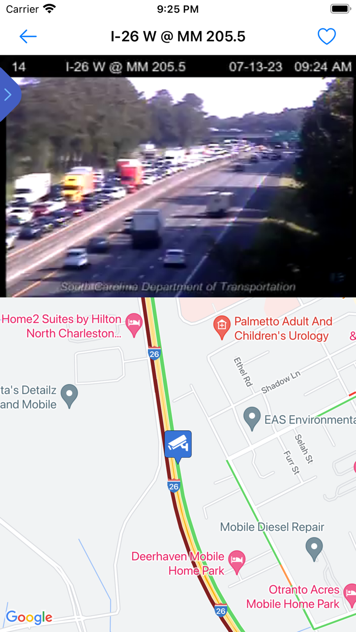 Live Traffic - South Carolina