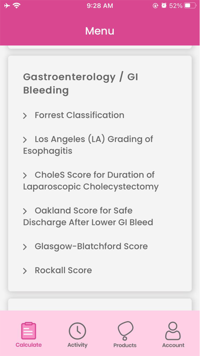GI Medical Calculator Screenshot