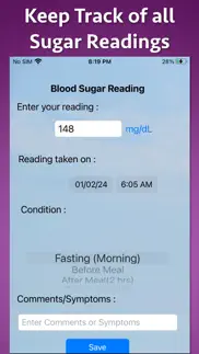 glucotrack-blood sugar monitor iphone screenshot 1