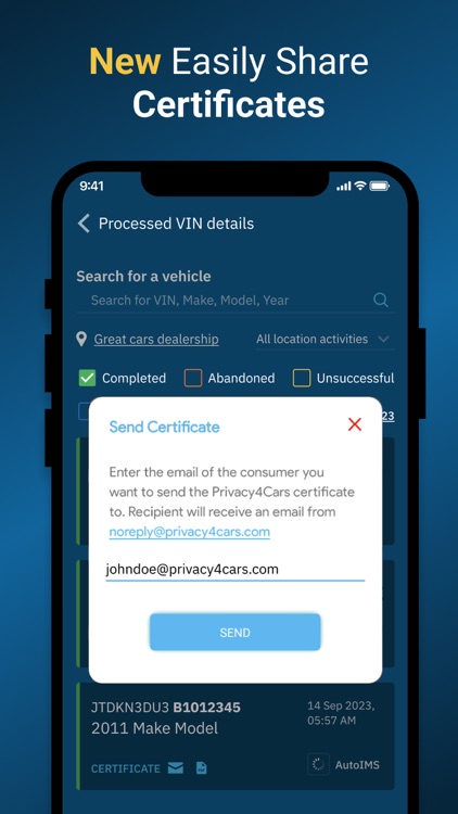 Privacy4Cars: delete car data screenshot-6