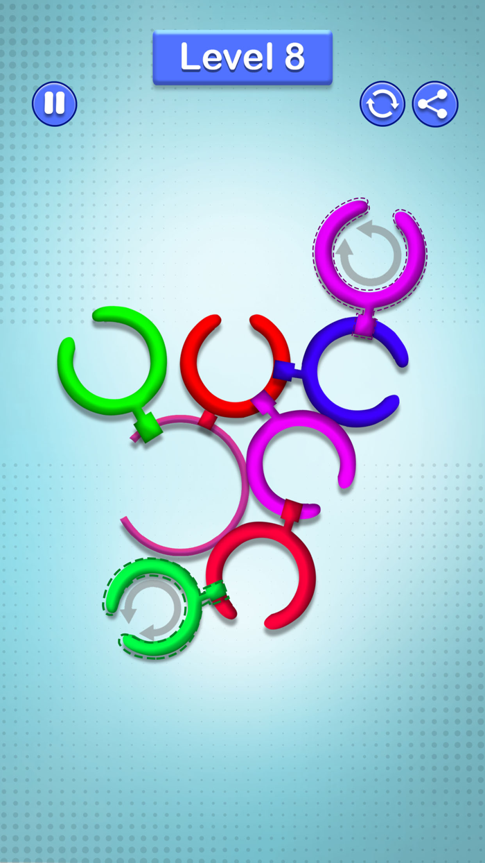 Rotate Rings Lock Sorting Game