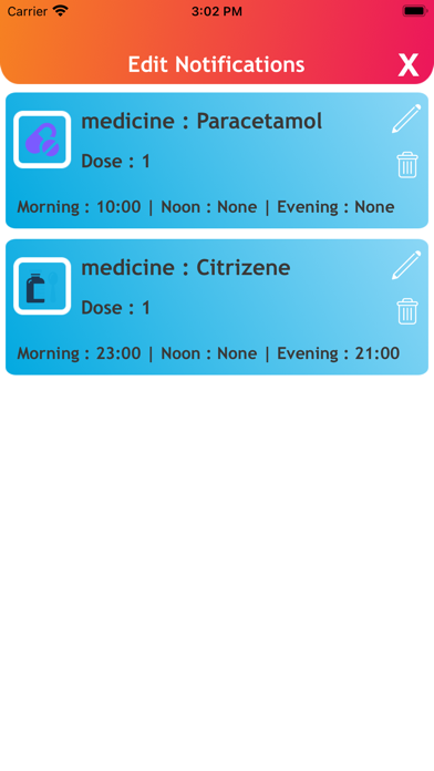 Medicine Reminder Notification Screenshot