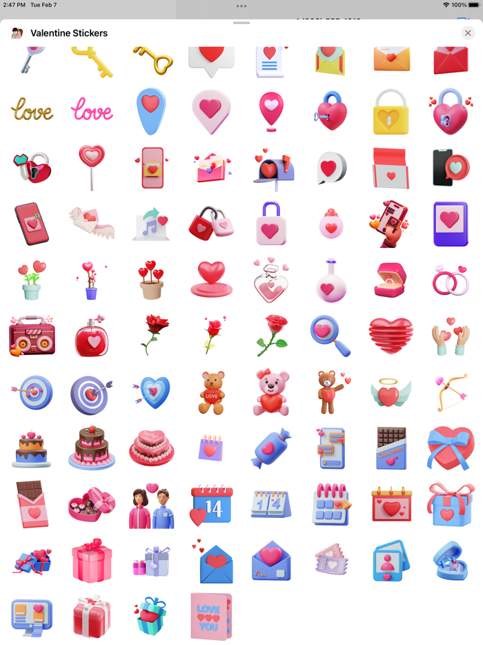 Valentine Stickers - WASticker