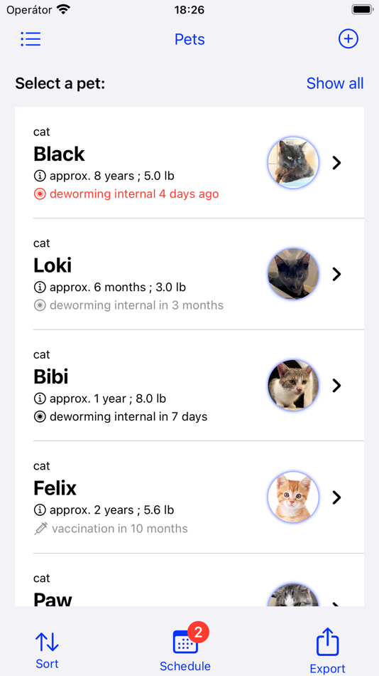 #1. Pets card (iOS) 由: Daniel Mikulasek