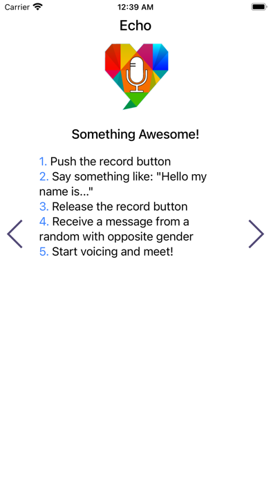 Echo | voice dating Screenshot