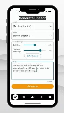 Game screenshot Voice Cloning AI apk