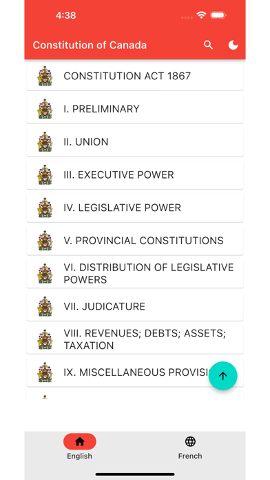 Constitution of Canada Screenshot
