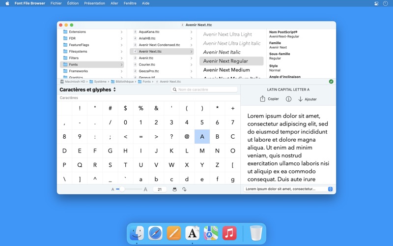 Screenshot #1 pour Font File Browser