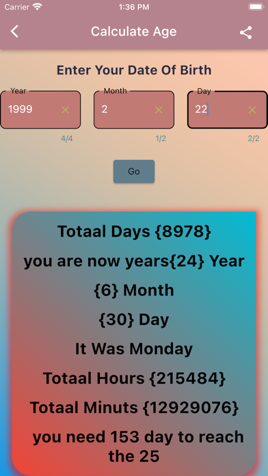 حساب العمر/اسماء ومعناها Screenshot