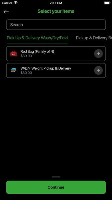ZWash Laundry Pickup/Delivery Screenshot