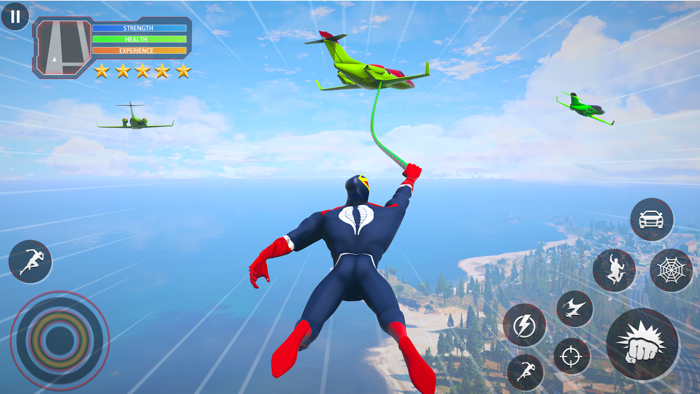 Fly Spider Rope Hero Man Games
